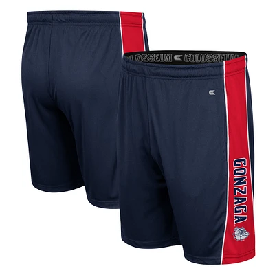 Colosseum Navy Gonzaga Bulldogs Panel Shorts pour hommes