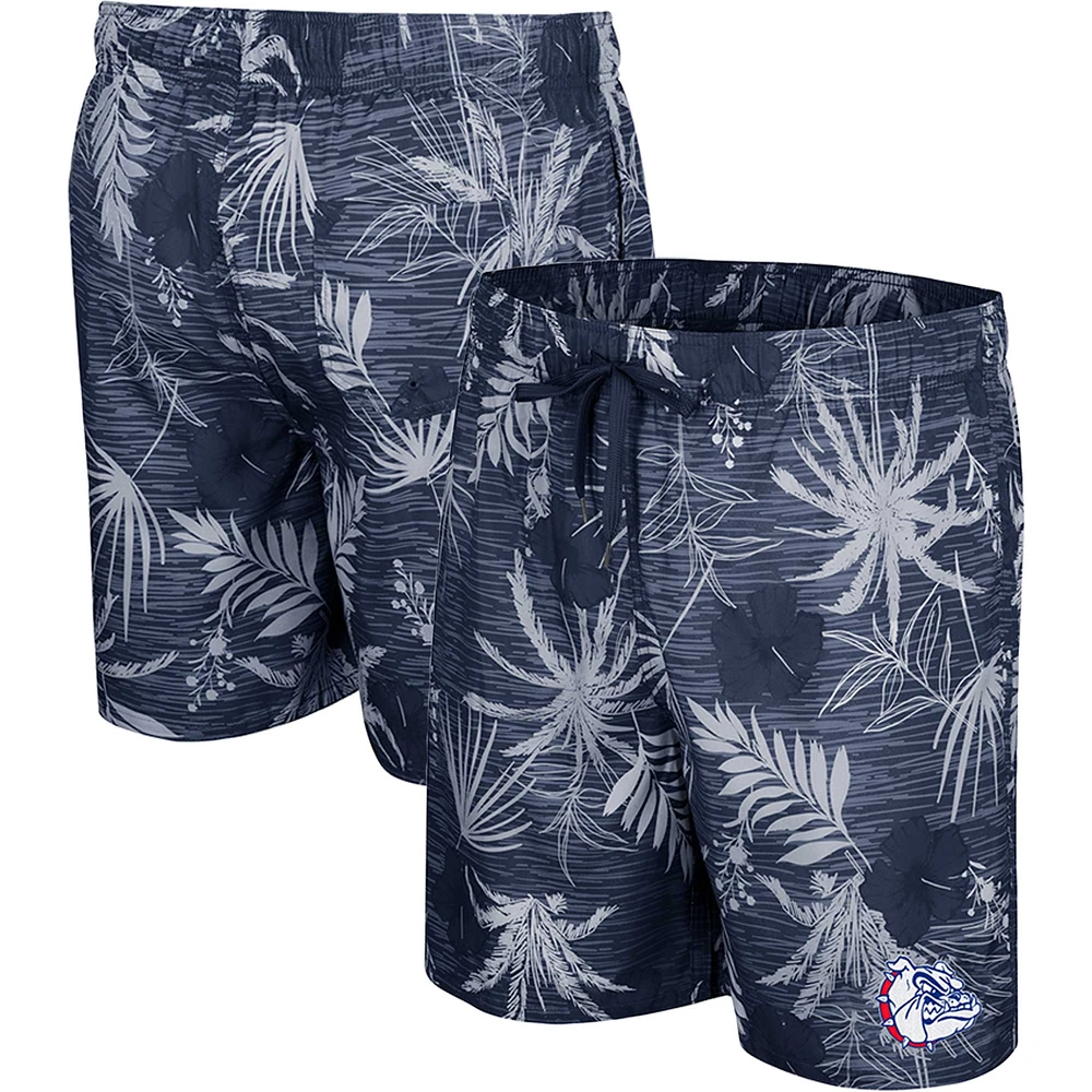 Men's Colosseum Navy Gonzaga Bulldogs What Else is New Swim Shorts