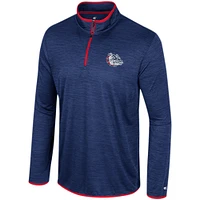 Men's Colosseum Navy Gonzaga Bulldogs Wright Quarter-Zip Windshirt