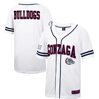 Maillot de baseball boutonné en maille Free Spirited des Bulldogs Gonzaga blanc Colosseum pour hommes