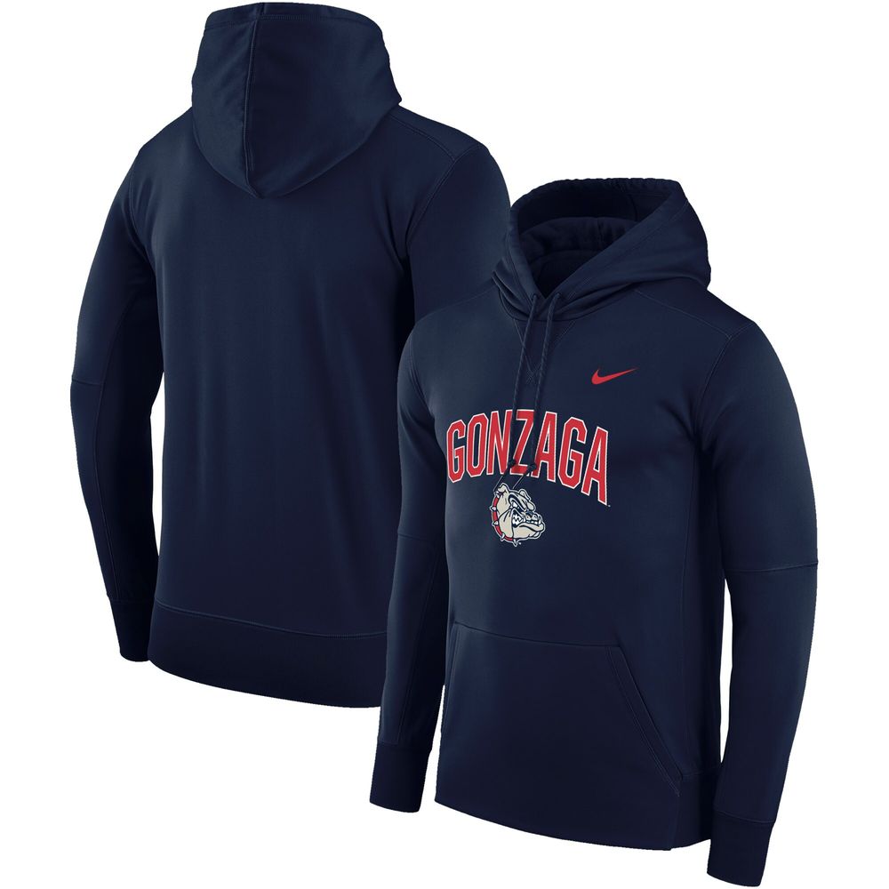 Men's Navy Gonzaga Bulldogs Arch Over Logo Pullover Hoodie