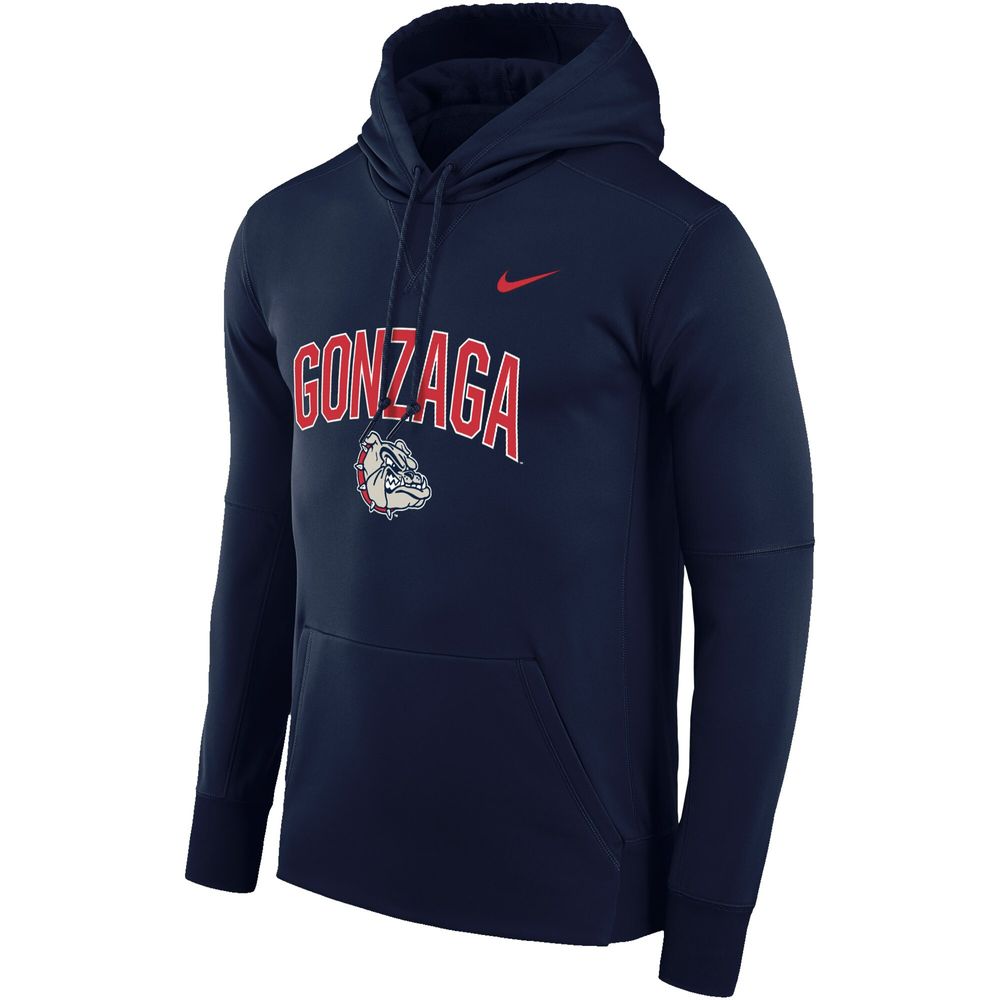 Men's Navy Gonzaga Bulldogs Arch Over Logo Pullover Hoodie