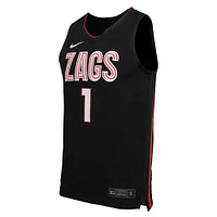 Maillot de basket-ball réplique Nike Gonzaga Bulldogs noir pour homme