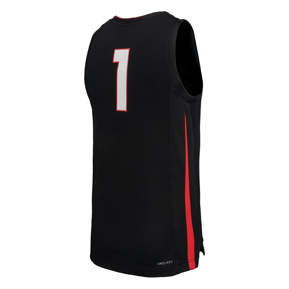 Maillot de basket-ball réplique Nike Gonzaga Bulldogs noir pour homme