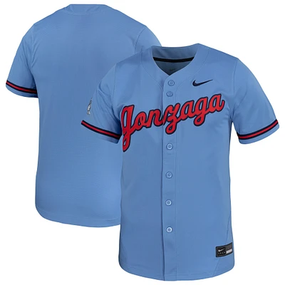 Men's Nike Light Blue Gonzaga Bulldogs Replica Baseball Jersey