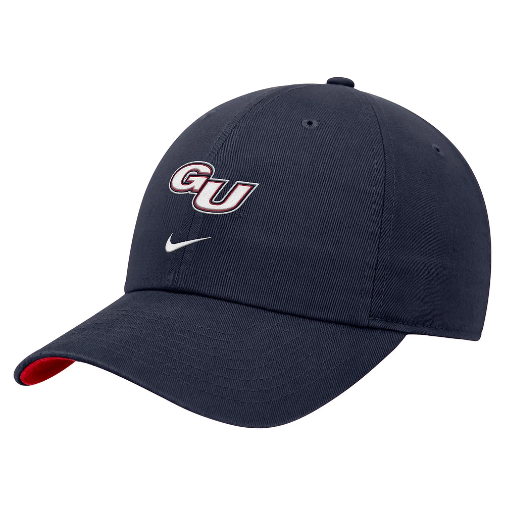 Casquette réglable Nike Navy Gonzaga Bulldogs 2024 Sideline Club pour homme