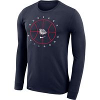 Men's Nike Navy Gonzaga Bulldogs Basketball Icon Legend Performance Long Sleeve T-Shirt