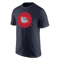 Men's Nike Navy Gonzaga Bulldogs Basketball Logo T-Shirt