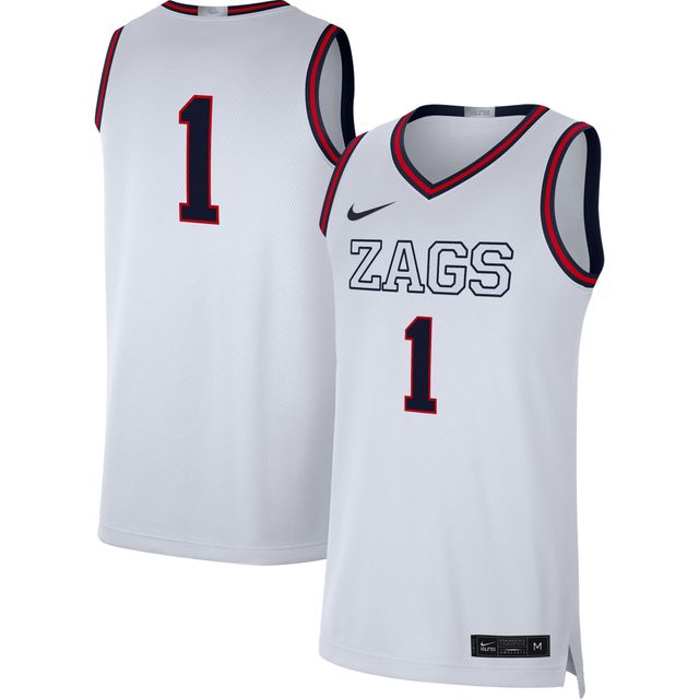 Maillot de basket-ball Nike # White Gonzaga Bulldogs Limited pour homme