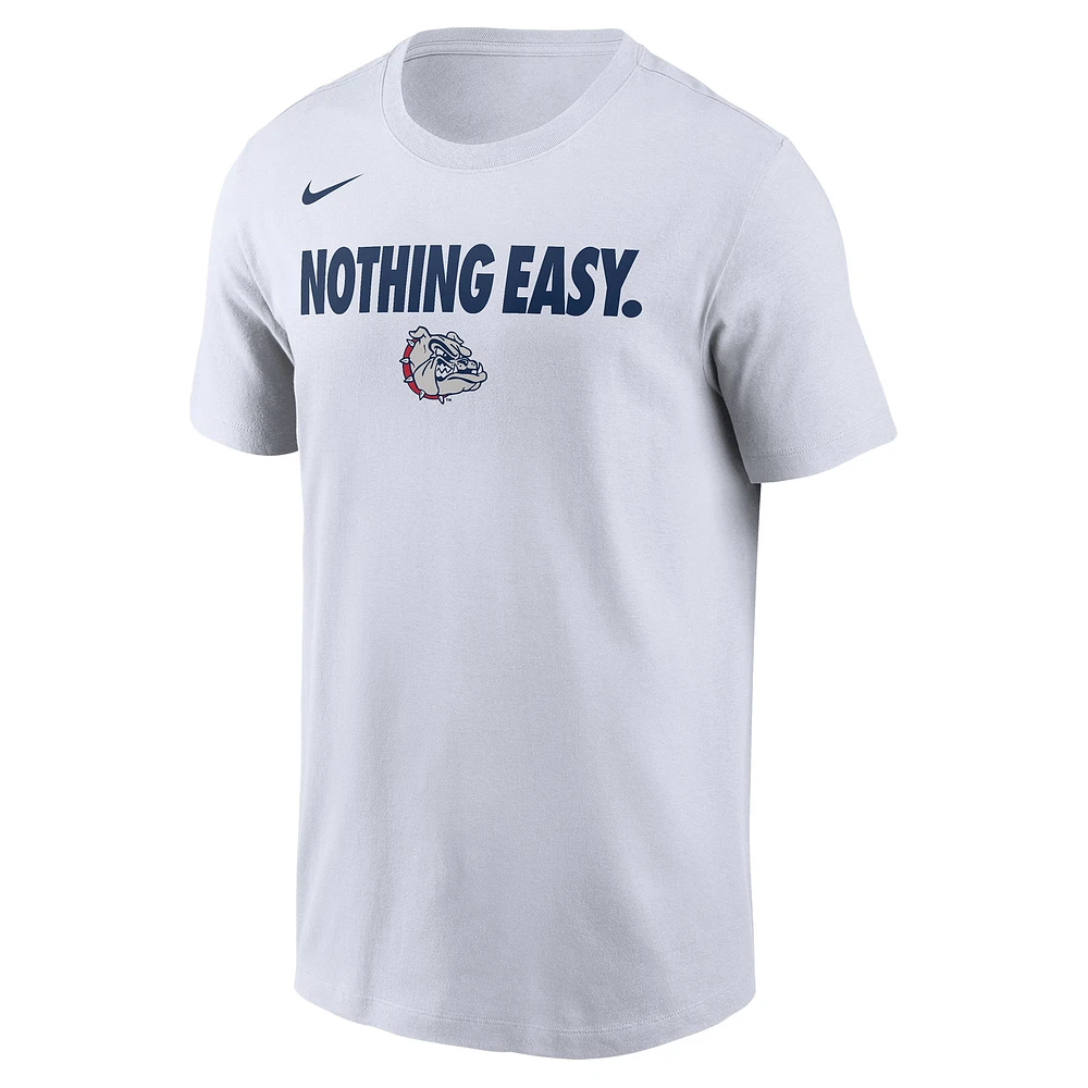 Men's Nike White Gonzaga Bulldogs 2025 On-Court Bench T-Shirt