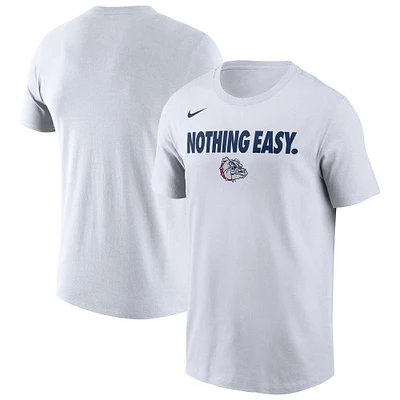 Men's Nike White Gonzaga Bulldogs 2025 On-Court Bench T-Shirt