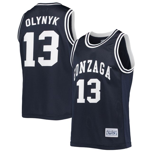 Maillot de basket-ball classique commémoratif pour hommes, marque rétro originale, Kelly Olynyk Navy Gonzaga Bulldogs, anciens élèves