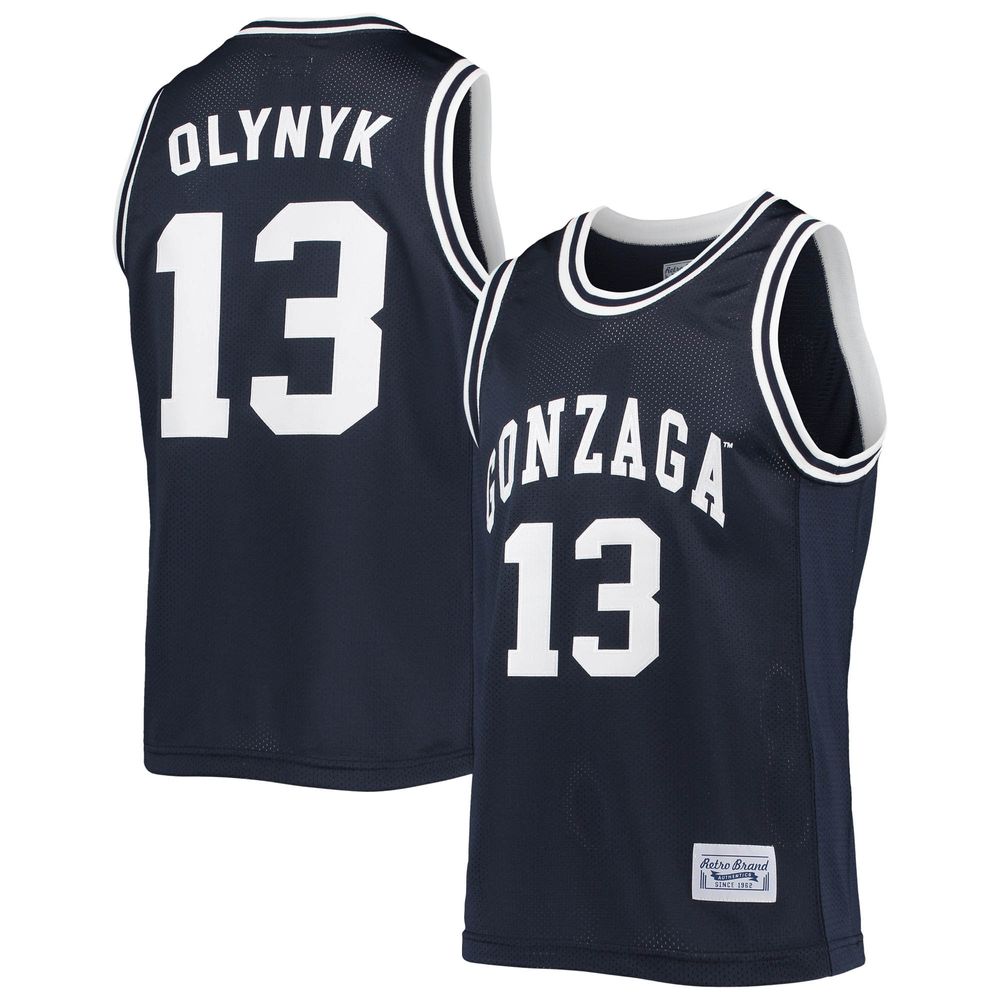 Men's Original Retro Brand Kelly Olynyk Navy Gonzaga Bulldogs Alumni Commemorative Classic Basketball Jersey