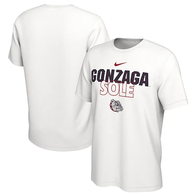 Nike  White Gonzaga Bulldogs 2023 On Court Bench T-Shirt