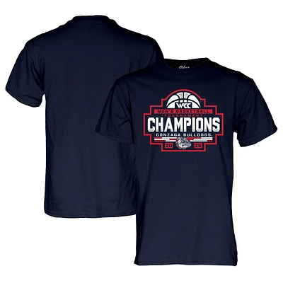 Unisex Blue 84 Navy Gonzaga Bulldogs 2025 WCC Men's Basketball Conference Tournament Champions T-Shirt