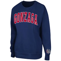 Women's Colosseum Navy Gonzaga Bulldogs Campanile Pullover Sweatshirt