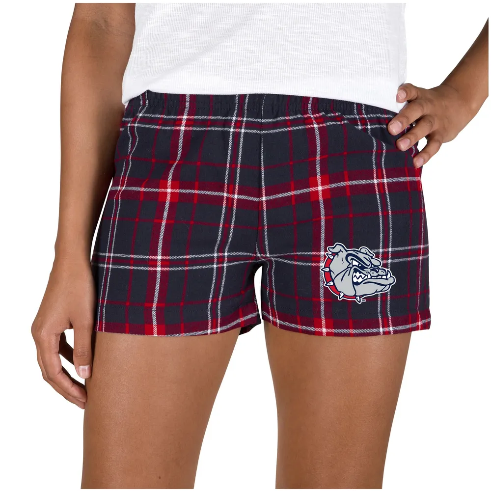 Lids Gonzaga Bulldogs Concepts Sport Women's Ultimate Flannel Sleep Shorts  - Navy/Red