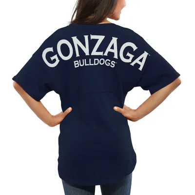 Gonzaga Bulldogs Women's Spirit Jersey Oversized T-Shirt - Navy