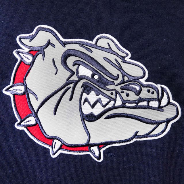 Chandail à capuchon avec grand logo de l'équipe Gonzaga Bulldogs pour femme, bleu marine