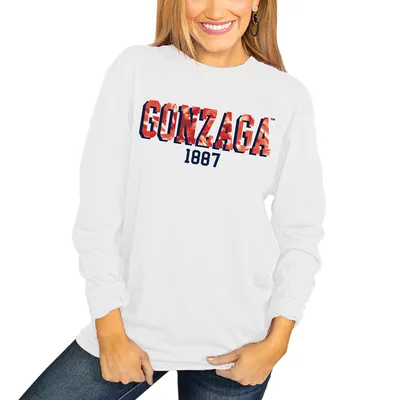 Gonzaga Bulldogs Women's No Time to Tie Dye Long Sleeve T-Shirt - White