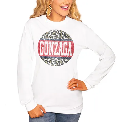 Gonzaga Bulldogs Women's Scoop & Score Long Sleeve T-Shirt - White