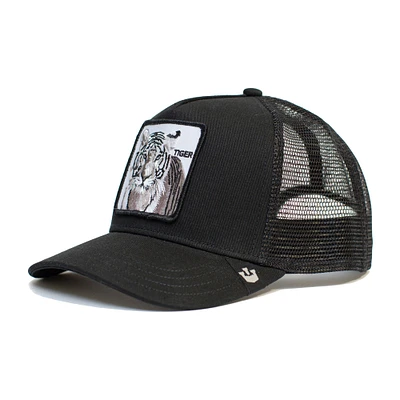 Casquette réglable noire Goorin Bros White Tiger Trucker pour homme