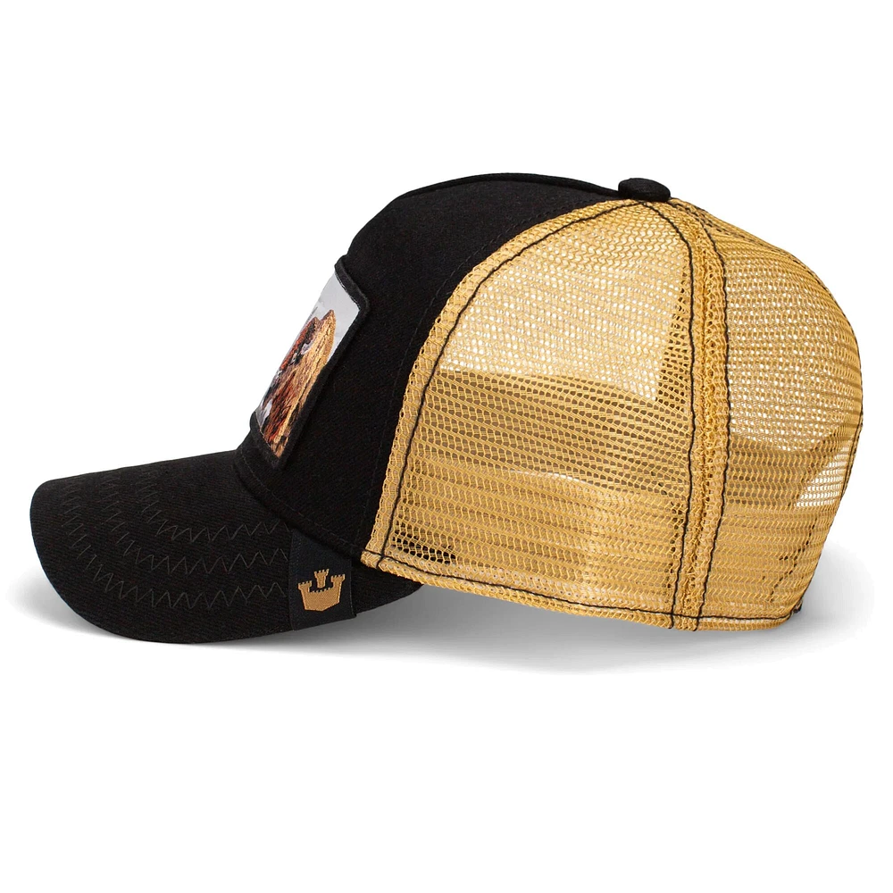 Casquette de camionneur ajustable Goorin Bros noire/beige pour homme