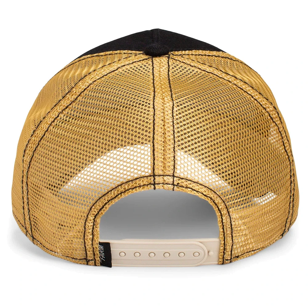Casquette de camionneur ajustable Goorin Bros noire/beige pour homme