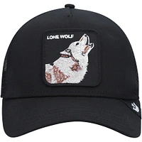 Casquette Snapback Goorin Bros noire The Lone Wolf Trucker pour hommes