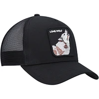 Casquette Snapback Goorin Bros noire The Lone Wolf Trucker pour hommes