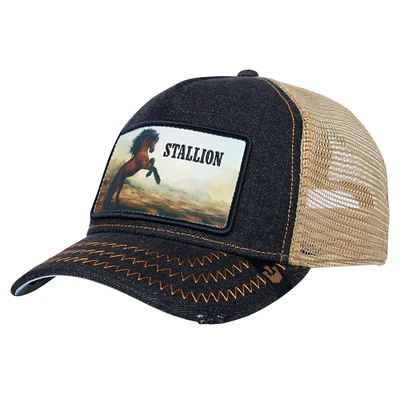 Casquette réglable Goorin Bros Charcoal Rodeo Stallion Trucker pour hommes