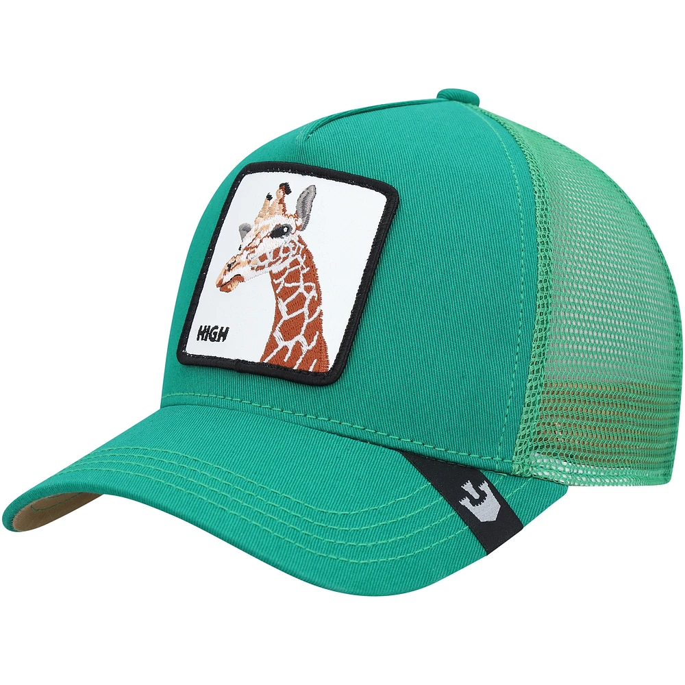 Casquette réglable Goorin Bros Kelly Green The Giraffe Trucker pour hommes