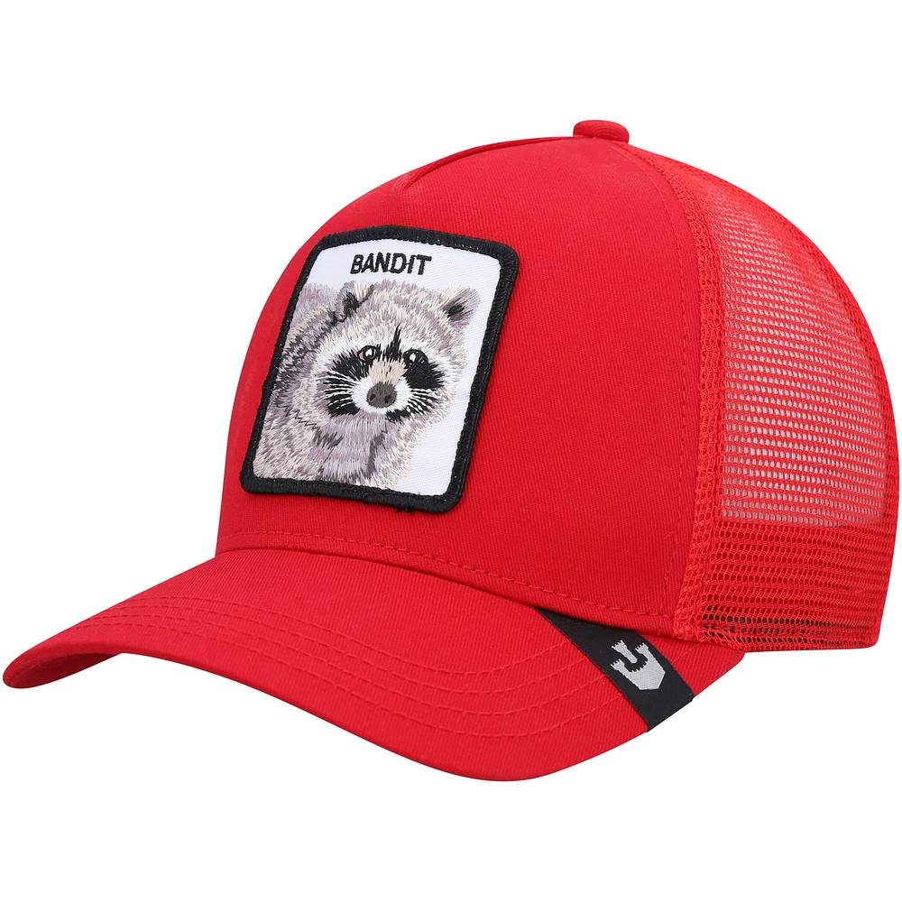 Casquette ajustable rouge The Bandit Trucker Goorin Bros pour hommes