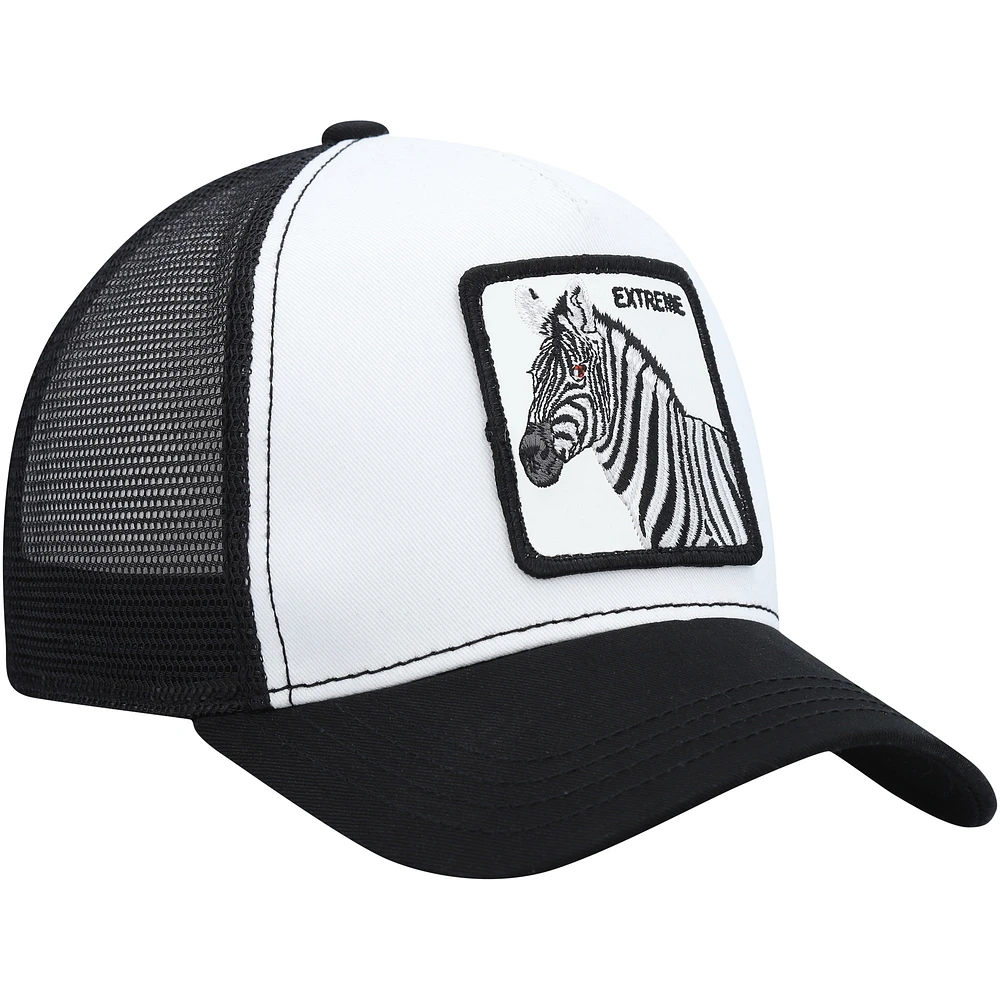 Casquette ajustable de camionneur courbée Exxxtreme blanche Goorin Bros pour hommes