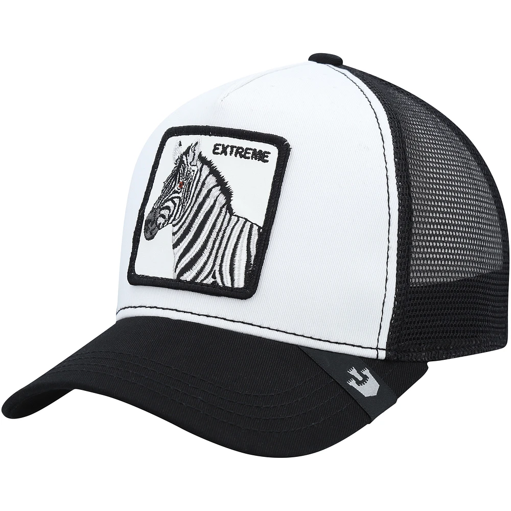 Men's Goorin Bros White Exxxtreme Curved Trucker Adjustable Hat