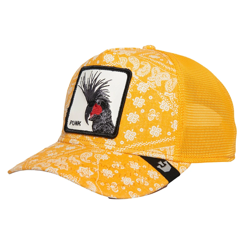 Peinture en aérosol jaune Goorin Bros pour hommes, casquette réglable de camionneur Punk Arch