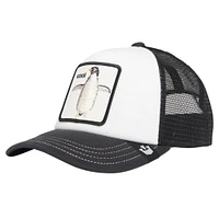 Casquette réglable Tuxie Trucker Goorin Bros blanc/noir pour jeune