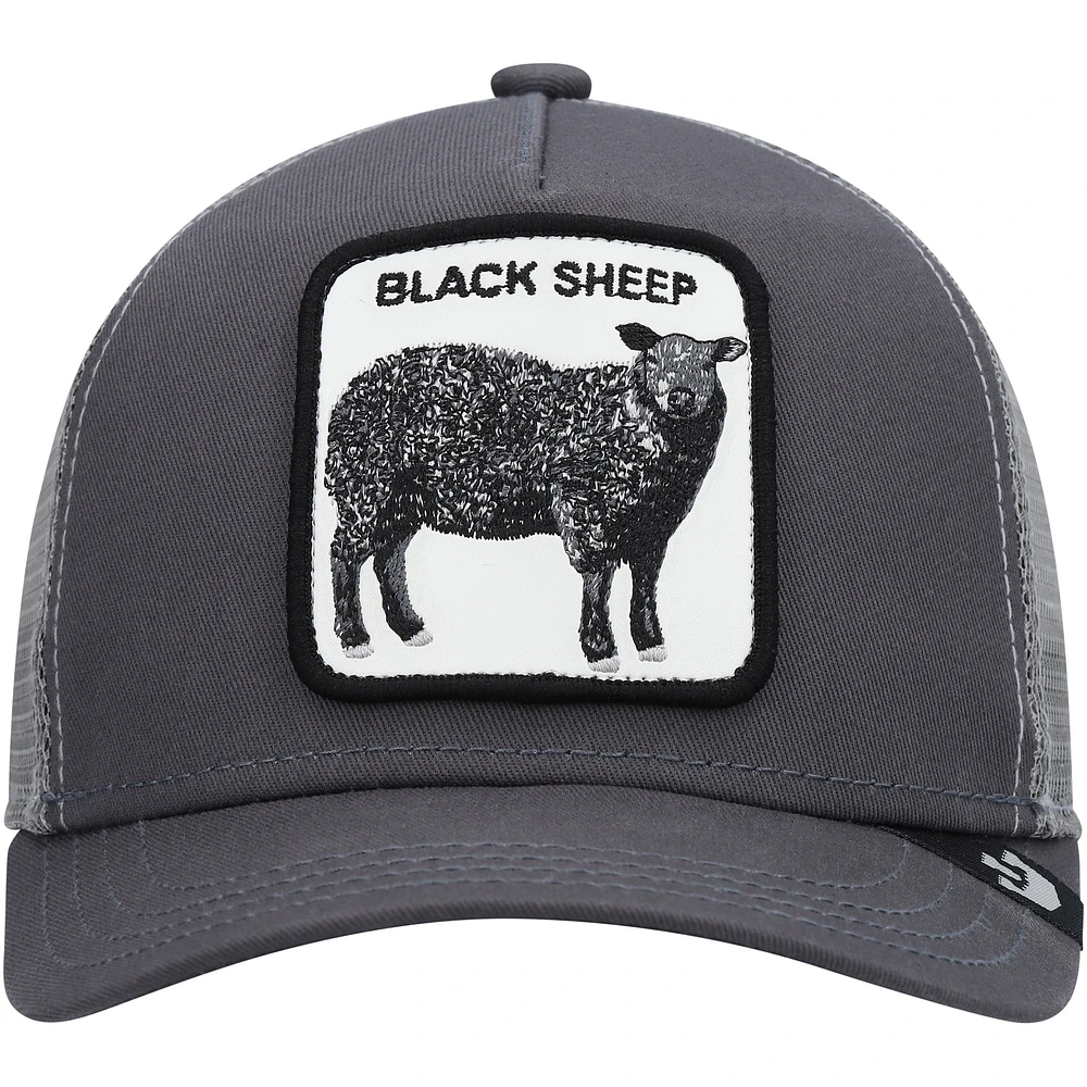 Youth Gray Black Sheep Trucker Adjustable Hat