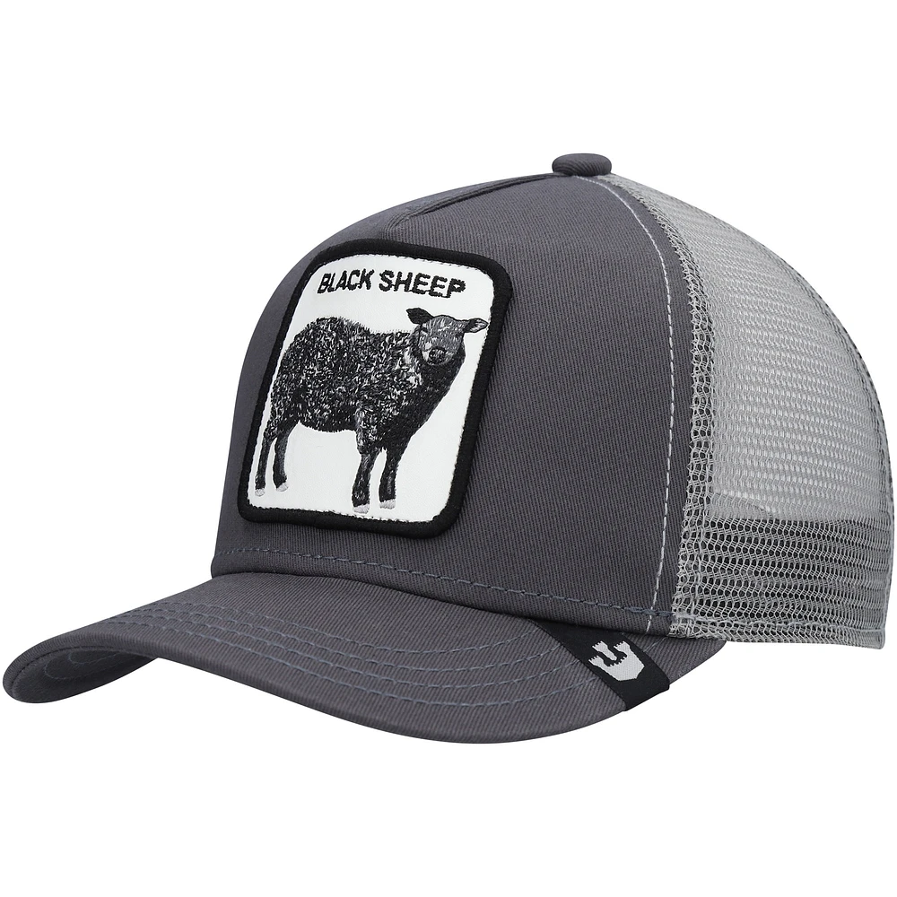 Youth Gray Black Sheep Trucker Adjustable Hat