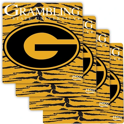 Ensemble de quatre sous-verres spécialisés Grambling Tigers