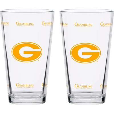 Grambling Tigers Lot de deux Knockout 16 oz. Ensemble de verres à pinte