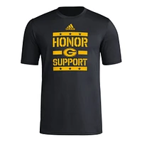 Men's adidas Black Grambling Tigers Honor & Support Pre-Game T-Shirt