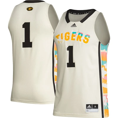 adidas #1 Khaki Grambling Tigers Honoring Black Excellence Basketball Jersey