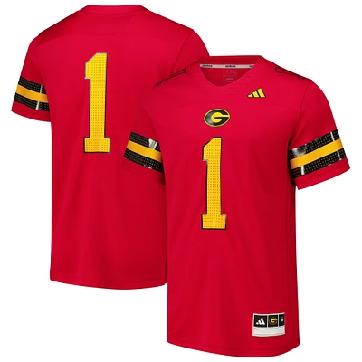 Men's adidas #1 Red Grambling Tigers Premier Strategy Jersey