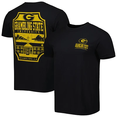 Men's Black Grambling Tigers Logo Campus Icon T-Shirt