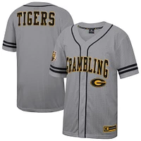Maillot de baseball Free Spirited pour homme Colosseum Gray Grambling Tigers