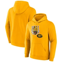 Sweat à capuche avec logo principal pour homme Fanatics Gold Grambling Tigers