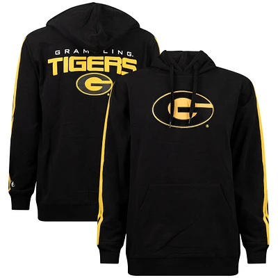 Sweat à capuche rayures surdimensionnées FISLL pour hommes, Grambling Tigers, noir