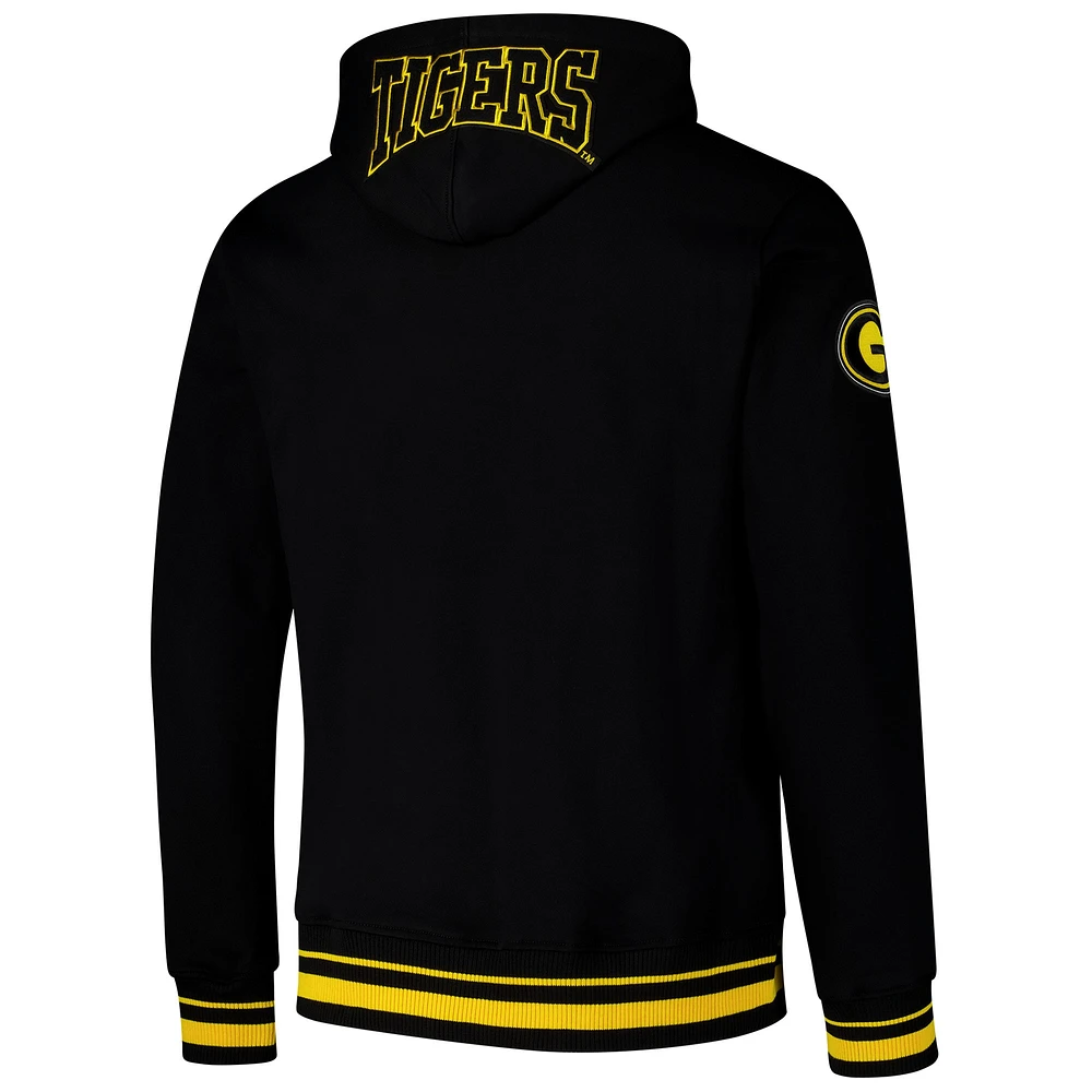 Men's Pro Standard Black Grambling Tigers Crest Pullover Hoodie