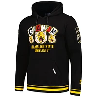 Men's Pro Standard Black Grambling Tigers Homecoming Ribbed Fleece Pullover Hoodie